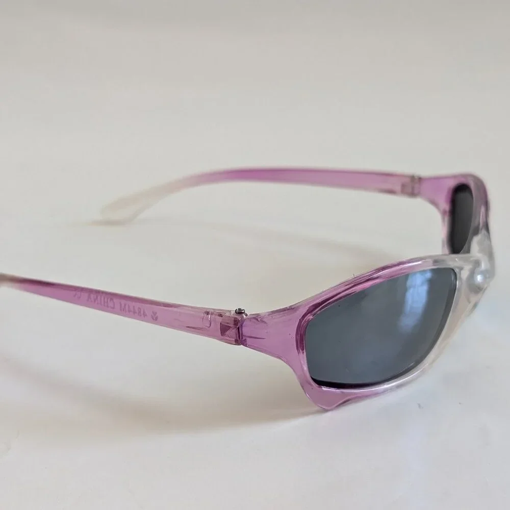 NWT Vintage 90's Kids Acetate Sporty Sunglasses (2 Tone Crystal Pink)
